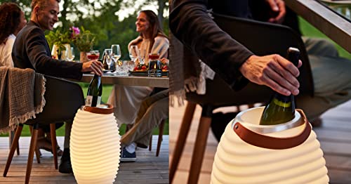 Foto von Kooduu Synergy 35 - Tragbarer Bluetooth-Lautsprecher, dimmbares LED-Lampe und Weinkühler - Musik und Licht für den Innen- und Außenbereich, wie Partys, Dinner und Feiern Aller Art