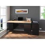 Hirsh 23-in Deep Mobile Metal Pedestal 3-Drawer Box/Box/File Black - Image 2