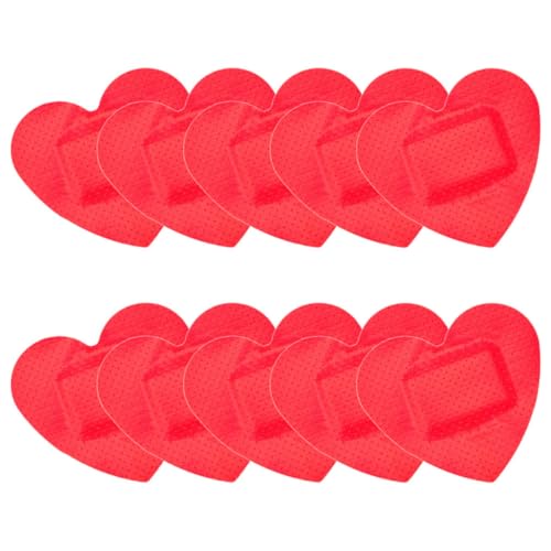 POPETPOP Apósitos Adhesivos en Forma de Corazón 10 Unidades Vendajes Transpirables de PE para Cuidado de Heridas Suministros para Protección de Heridas Portátiles Uso Diario