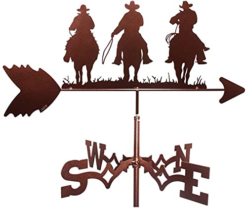 Girouette trois cowboys en acier inoxydable pour remplacer les décorations fragiles