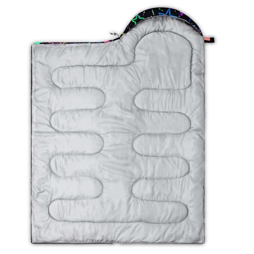 Image of QOOMO Axolotl Cute Camping Sleeping Bags,3 Season Warm & Cool Weather,Lightweight,Waterproof Sleeping Bags for Adults & Kids,Traveling,and Outdoors