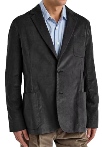 Men's Casual Corduroy Blazer Classic Fit Long Sleeve Jacket 2- Button Sports Coat