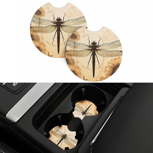 Portavasos para auto juego 2 piezas negro neopreno miniatura 5