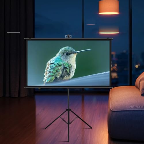 Pantalla de proyector portátil 60" con trípode, 16:9 miniatura 7
