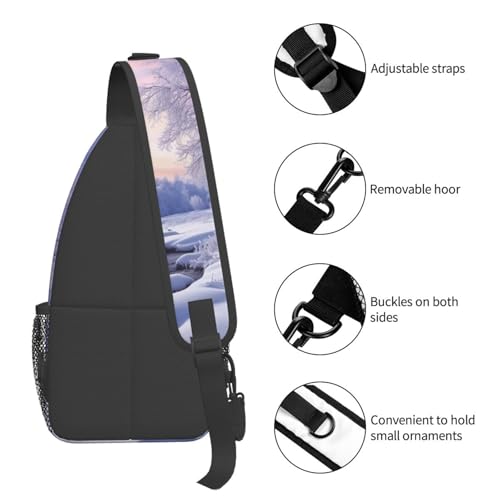 Bolso cruzado tipo sling para hombre y mujer negro miniatura 5