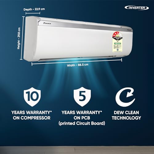 Image of Daikin 1.5 Ton 3 Star, New Star rated, Inverter Split AC (Copper, PM2.5 Filter, MTKL50XV16, White)