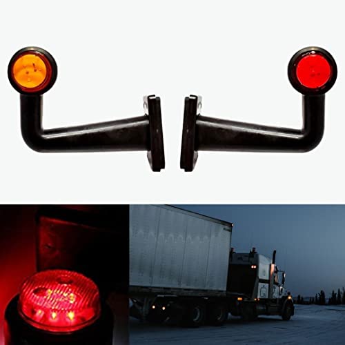 Feux de position 6 SMD super lumineux 12V LED étanches rouge et ambre universels