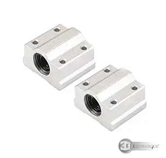 3DInnovations SCS8UU 8mm Slide Unit Block Bearing Steel Linear Motion Ball Bearing Slide Bushing Shaft CNC Router DIY 3D Printer Parts (2 pcs)