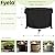 Fyelo Round Fire Pit Cover 36" Dia X 24" H, 600D Strong Tear Resistant, Waterproof & UV Resistant Outdoor Cover, Fit for 33",34" ,35",36" Round Gas Firepits, Fire tables or Fire bowls, Black