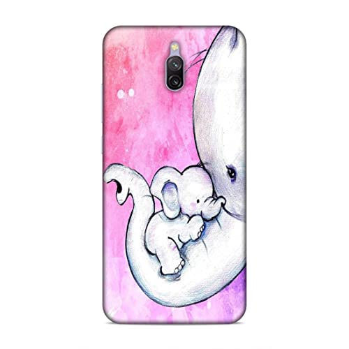 Image of Printed Mobile Back Hard Case Cover for Xiaomi Redmi 8A Dual | Cute Elephant, Baby Elephant, Mom's Love -2202