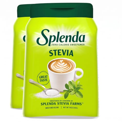 SPLENDA Stevia Zero Calorie Sweetener,Plant Based Sugar Substitute Granulated Powder,19 oz Jar,(Pack of 2)