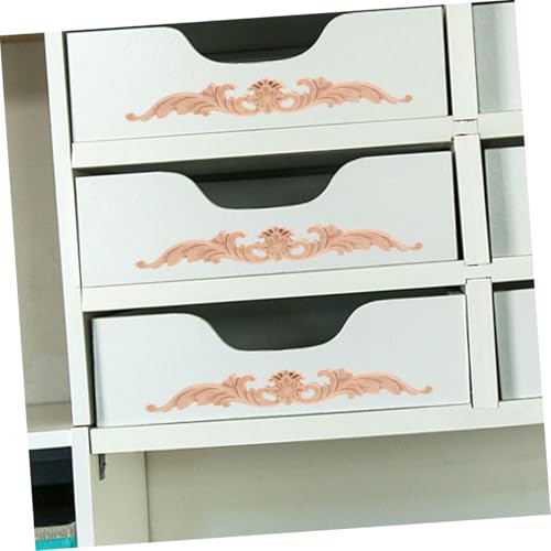 Apliques de madera tallada para puertas molduras decorativas beige estilo europeo pack de 8 5