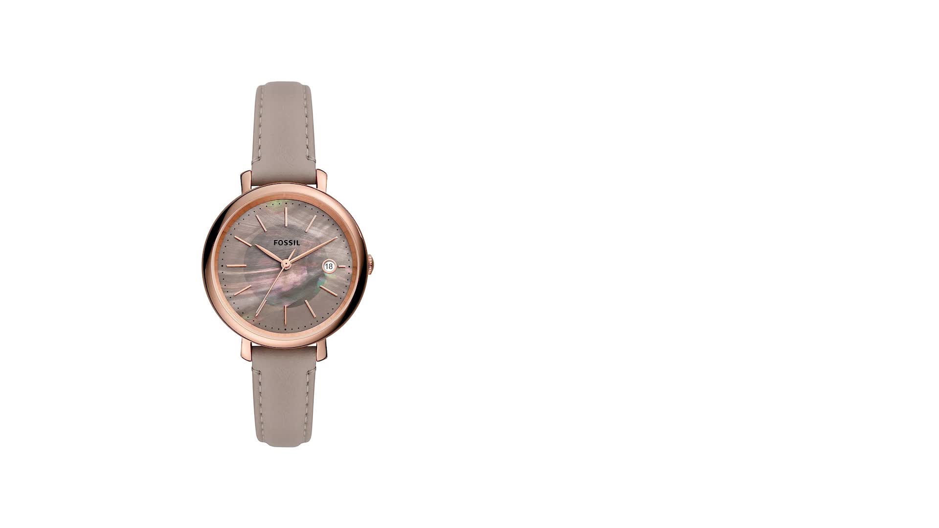Fossil Jacqueline Analog Mother of Pearl Dial Women