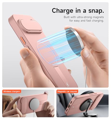 Coque Google Pixel 10 Pro XL magnétique antichoc rose avec support - 3