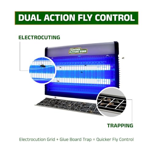 Image of Gumtree Flyvore Hybrid Insect Killer & Catcher | Electric Mosquito, Fly & Bug Zapper Machine for Home, Kitchen & Office | Eco-Friendly, Non-Toxic, Black & Silver | Powerful UV Light Trap