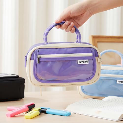 Image of TOPBIDAI Large Pencil Case Pouch School Supplies for Girls Boy Women Men