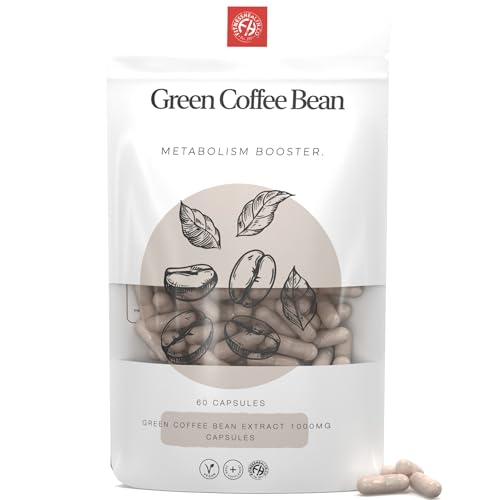 Fitness Health Green Coffee Bean Capsules 6000MG - Handpicked and Unroasted Greens Coffees Bean Extract - Green's Coffees Supplement - High Strength Green Coffee's Capsule (365)