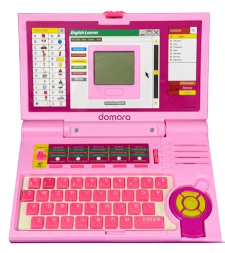 Image of laptops for Kids | Educational Toys for 2 - 5 Years boy & Girls | Laptop Game with LED Display | Interactive Toys for Alphabet, Numbers & Music for Toddlers (Pink)