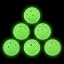 Green Glowing Pickleball