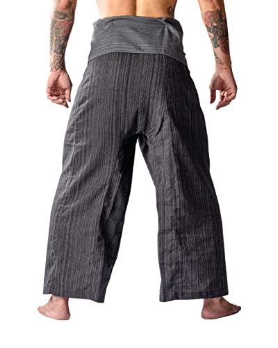 "THAICOMPLEX" 2 TONE Thai Fisherman Pants Yoga Trousers FREE SIZE Plus Size Cotton