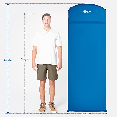 Portal Self Inflating Sleeping Pad For Camping, 3" Thick Memory Foam Camping Mat With Pillow, Comfortable Camping Insulated Pad Mattress For Outdoor #TOP6
