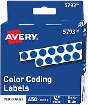 Amazon.com : Avery(R) Color-Coding Permanent Round Labels, 1 ...