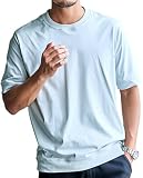 SILVER BULLET ジャケット専用Tシャツ メンズ 半袖 ブランド ドレスT モックネック 襟高 無地 スーツ用 シンプル オフィスカジュアル ビジネス ユニセックス ファッション URBAN SQUARE アーバンスクエア 55300【-】 (48(LL), 54(BLU GRAY/ブルーグレー))