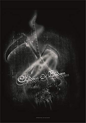 Heart Rock Original Children of Bodom Guitar & Schytes, stof, meerkleurig, 110 x 75 x 0,1 cm