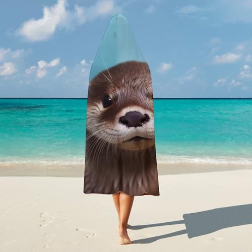 Couverture à capuche loutre pour cocooning sur le canapé et au bureau