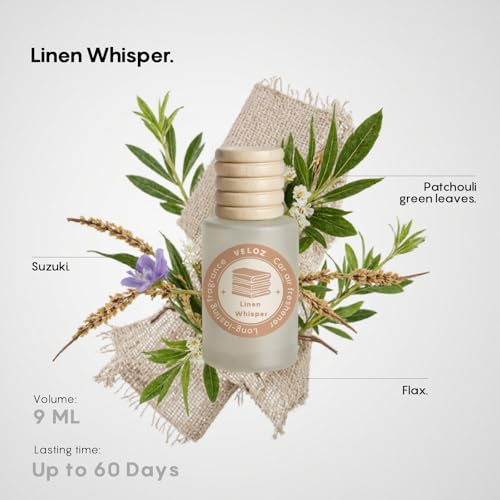 Image of Car Air Freshener-Linen Whisper Scent Car Fresheners Long Lasting Essential Oil Car Diffuser- Cute Car Accessories for Women Interior without Methyl Carbitol&Hexylene Glycol