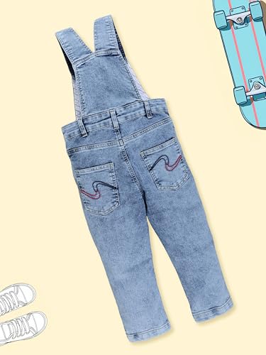 Image of KiddoPanti Boys Denim Dungaree Pant