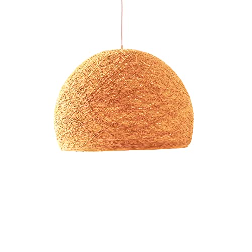 Lampe HALF SPHERE blanche, suspension artisanale et minimaliste d'exception
