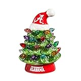 Team Sports America Alabama Crimson Tide 4' LED Christmas Tree with Santa Hat Ornament