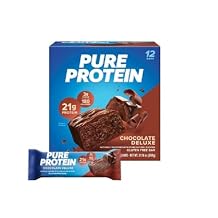 Pure Protein Bars, High Protein, Nutritious Snacks to Support Energy, Low Sugar, Gluten Free, Chocolate Deluxe, 1.76 oz., 48 Count