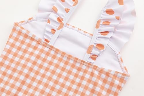 Image of LIZENS Girls One Piece Swimsuit Ruffles Bathing Suit for Kids 2-12T