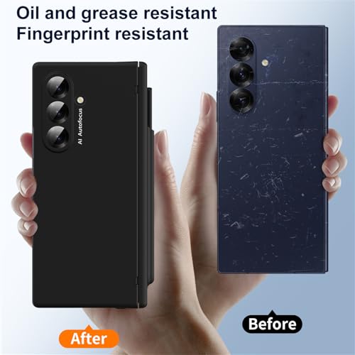 Étui Galaxy Z Fold 7 noir avec porte-stylet et protection d'objectif charnière - 4