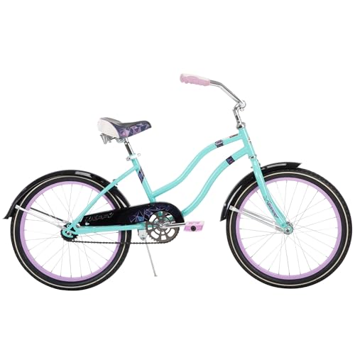 Huffy Fairmont 20" Cruiser Bike, Metallic Teal Frame, Comfort Padded Saddle, Ergonomic Design, Anti-Spray Fenders, Quick Connect Build