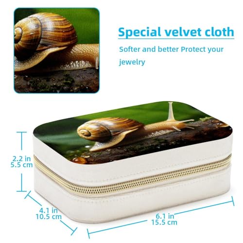 Boîte à bijoux escargot pour voyage et rangement bagues et colliers