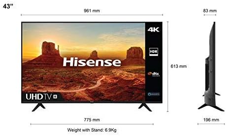 Energy efficiency label for Hisense TV, showing Class G and power consumption