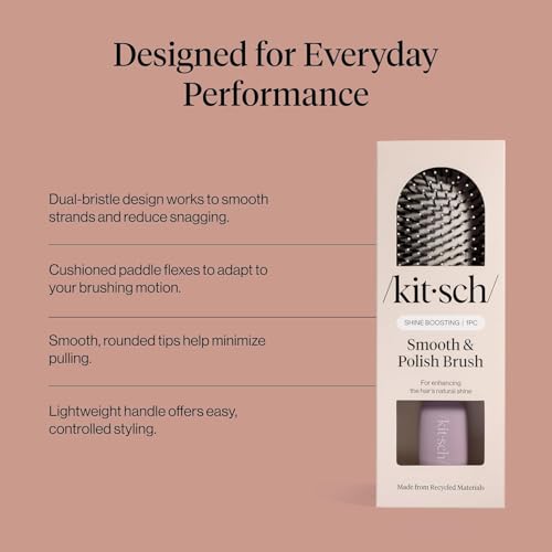 Kitsch Smooth & Polish Hair Brushes For Women and Men - Soft Violet - image 3