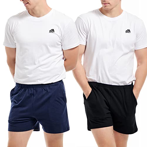 AIMPACT Mens Lounge Shorts Breathable Soft 4 Inch Lightweight Simple Active Shorts Sleep Bottoms2