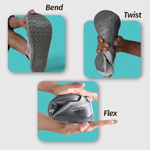 Image of YOHO Barefoot Shoes: Bornfree - Toe Yoga Unisex Series | Wide Toe Box & Zero-Drop Flexible Sole for Natural Movement | Training, Gym, Walking & Running Footwear for Men and Women