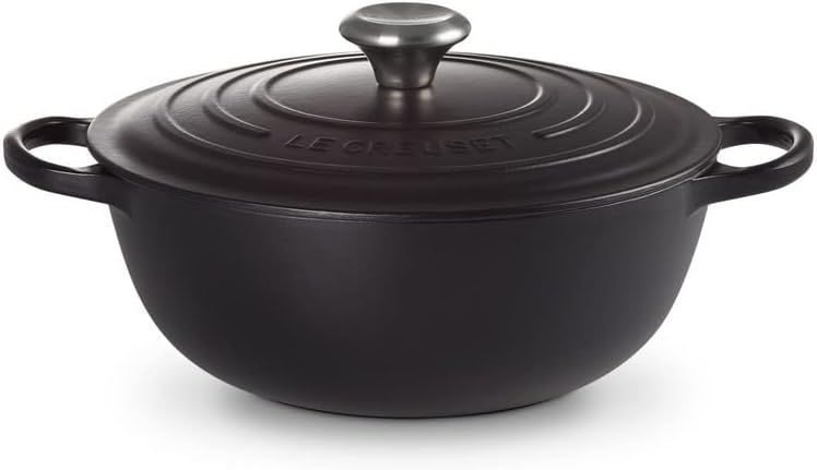 Le Creuset La Marmite Signature Family Cast Iron Pot, Cast Iron, matt Black, 26 cm