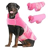 Dora Bridal Reversible Dog Jacket Dog Coat-Camouflage Dog Winter Coat with Leash Hole-Polar Fleece D