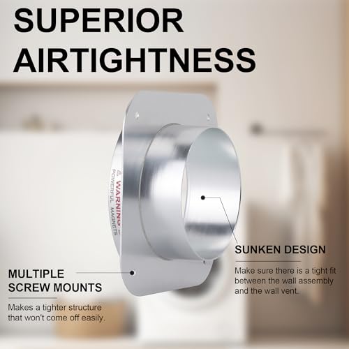 Magnetic Dryer Vent Coupling DV180 Dryer Vent Hose Magnetic Connector Kit-Quick Connection and Disconnection Strong Magnet Self-Alignment Airtight Seal Easy to Clean Included a 3ft 4" Duct & 2 Clamps by VSAPRDT - Image 3