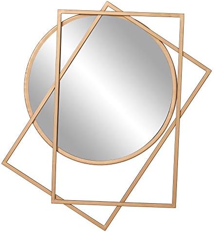 Patton Wall Decor 21x24 Gold Layered Geometric Wall Accent Mirror