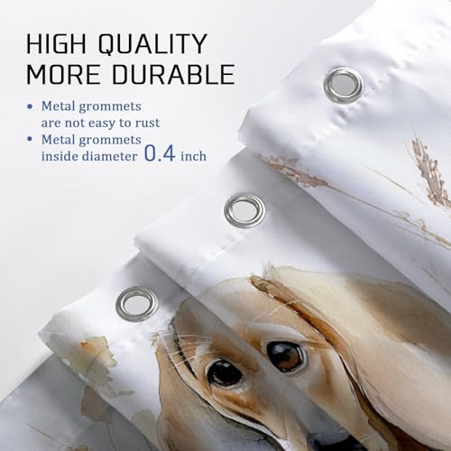Rideau de douche extra long en polyester imperméable aquarelle 183x243 cm - 5