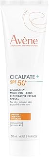 Avène CICALFATE+ Multi Protective Restorative Cream SPF50+ Skin Barrier Sunscreen for Sensitive Skin with Ceramide 3 & Vit...