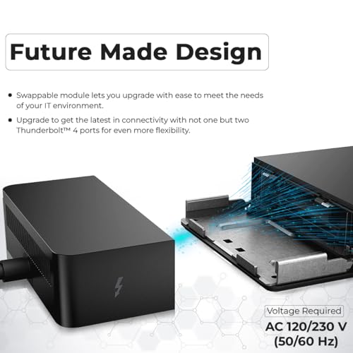 Dell WD22TB4 Thunderbolt 4 Dock - 1 Year Warranty, 40Gbps USB-C/USB A, Dell Docking Station w/ 180W Adapter, HDMI, DisplayPort, USB-C Cables - Supports 4K Displays & Upto 3 Monitors (Renewed) by ANYHDD - Used condition - Image 7
