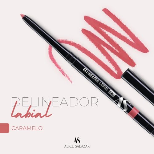 Lápis de Boca Delineador Labial Alice Salazar Retrátil C/Apontador À Prova Dágua (Caramelo, 1,2g)